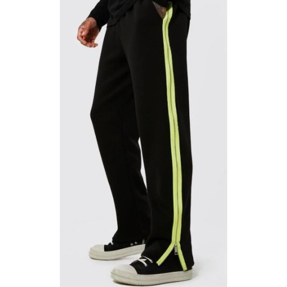 BooHoo Man ZIP DETAIL JOGGER WITH TAPE - XL - Picture 1 of 2